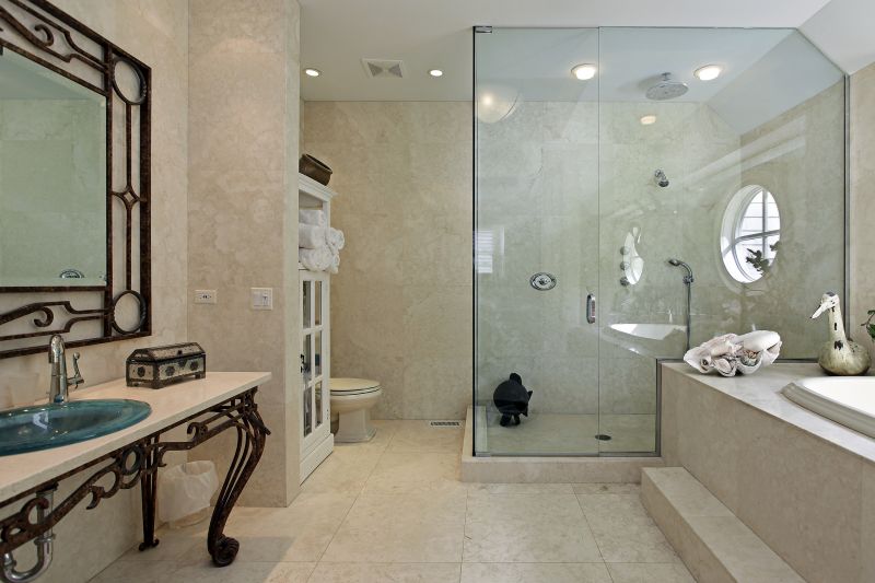Spa-Style Shower with Glass Walls